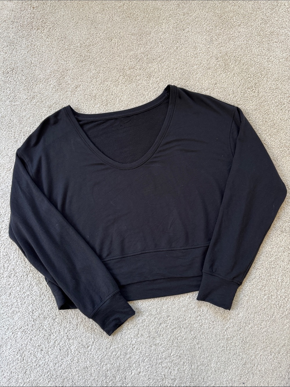 lululemon BeCalm Scoop-Neck Pullover Sweater Black Sz10